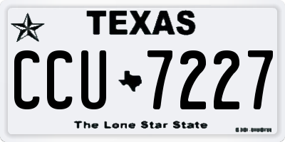 TX license plate CCU7227