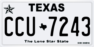 TX license plate CCU7243