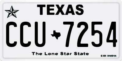 TX license plate CCU7254