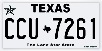 TX license plate CCU7261