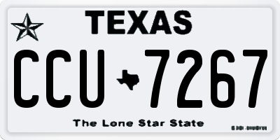 TX license plate CCU7267