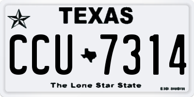 TX license plate CCU7314