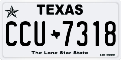 TX license plate CCU7318