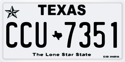 TX license plate CCU7351