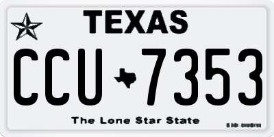 TX license plate CCU7353