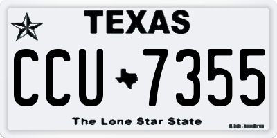 TX license plate CCU7355