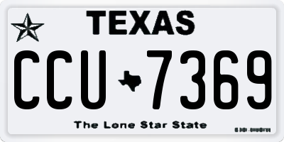 TX license plate CCU7369