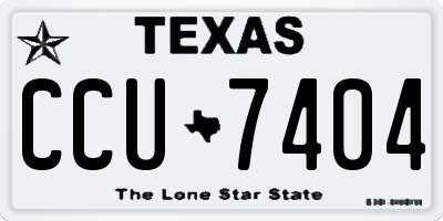TX license plate CCU7404