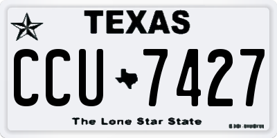 TX license plate CCU7427