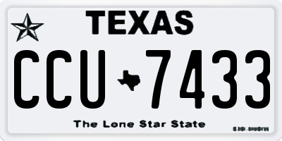 TX license plate CCU7433