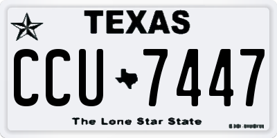 TX license plate CCU7447