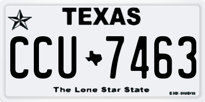 TX license plate CCU7463