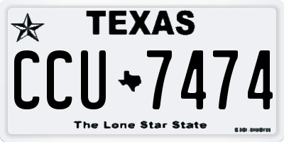 TX license plate CCU7474