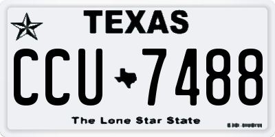 TX license plate CCU7488