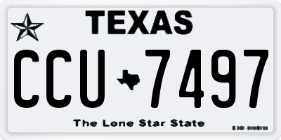 TX license plate CCU7497