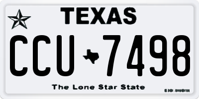 TX license plate CCU7498