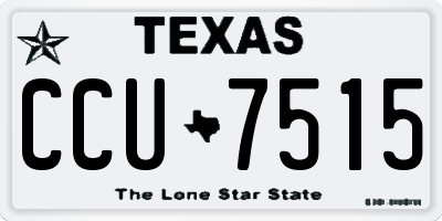 TX license plate CCU7515