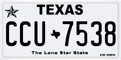 TX license plate CCU7538