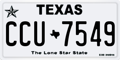TX license plate CCU7549