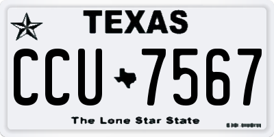 TX license plate CCU7567