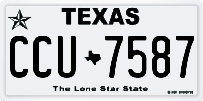 TX license plate CCU7587