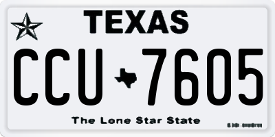 TX license plate CCU7605