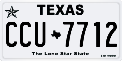 TX license plate CCU7712