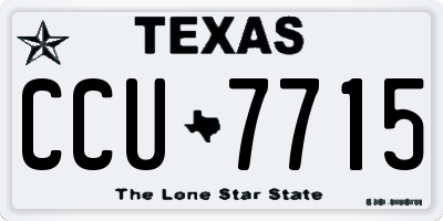 TX license plate CCU7715