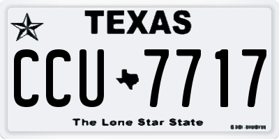 TX license plate CCU7717