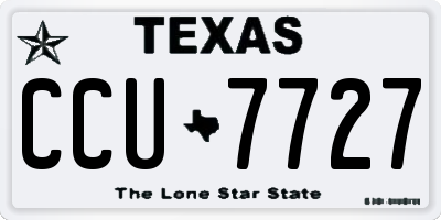 TX license plate CCU7727