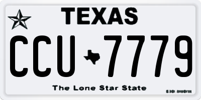 TX license plate CCU7779