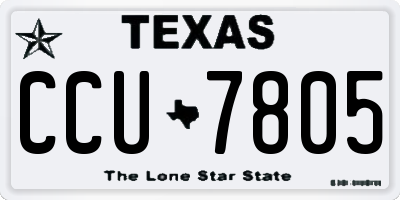 TX license plate CCU7805