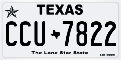 TX license plate CCU7822