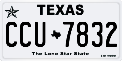 TX license plate CCU7832