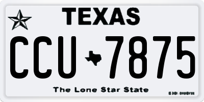 TX license plate CCU7875