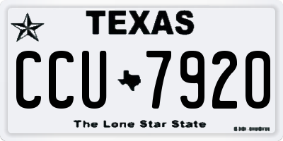 TX license plate CCU7920