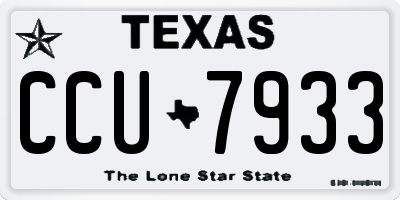 TX license plate CCU7933