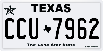 TX license plate CCU7962