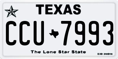 TX license plate CCU7993