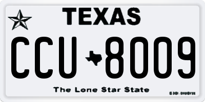 TX license plate CCU8009