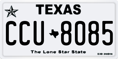 TX license plate CCU8085
