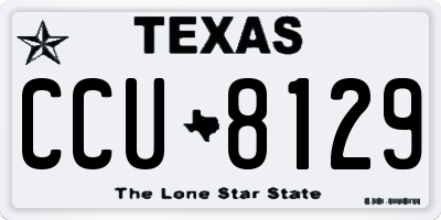 TX license plate CCU8129