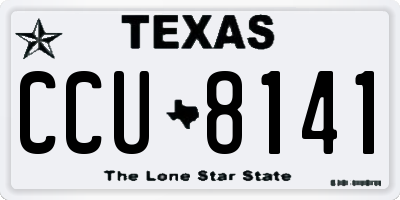 TX license plate CCU8141