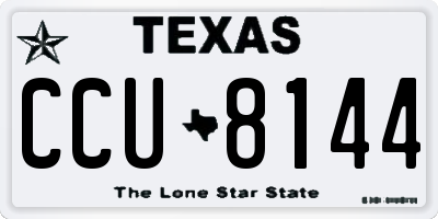 TX license plate CCU8144