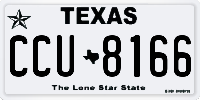 TX license plate CCU8166