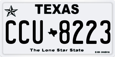 TX license plate CCU8223