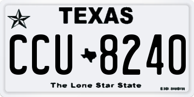 TX license plate CCU8240