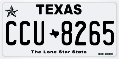 TX license plate CCU8265