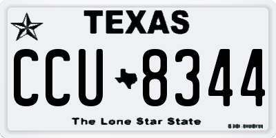 TX license plate CCU8344