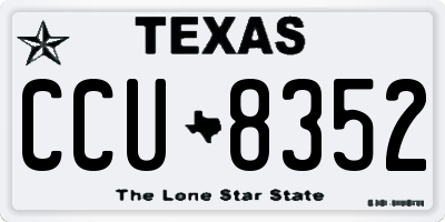 TX license plate CCU8352